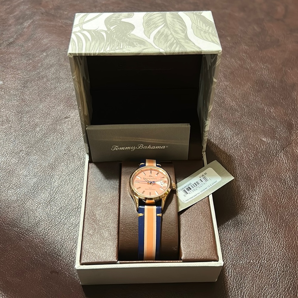 Tommy Bahama…Watch leather band. New!